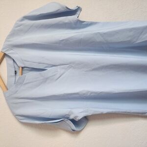 Light Blue Short Sleeve Blouse